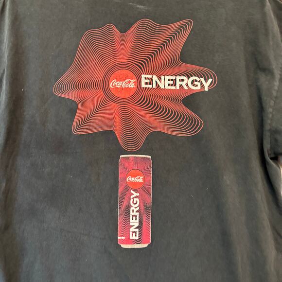 Coca Cola Energy Circle K Promo T-Shirt Black Men’s L Graphic Vintage Distressed - Picture 12 of 15